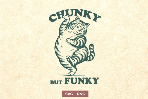 Chunky But Funky Cat Graphics for Local Crafts