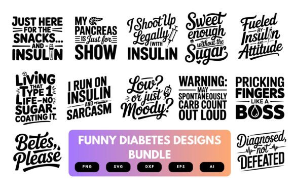 Funny Diabetes SVG Bundle Review