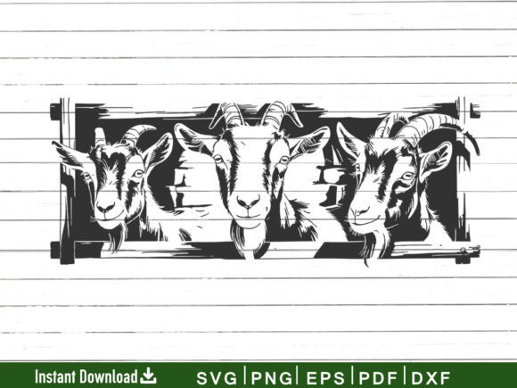 Goats Svg for Local Business Branding and Crafts