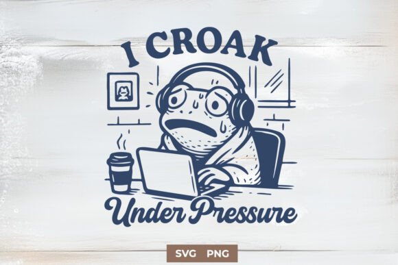 I Croak Under Pressure SVG – Funny Frog Graphics for Crafts