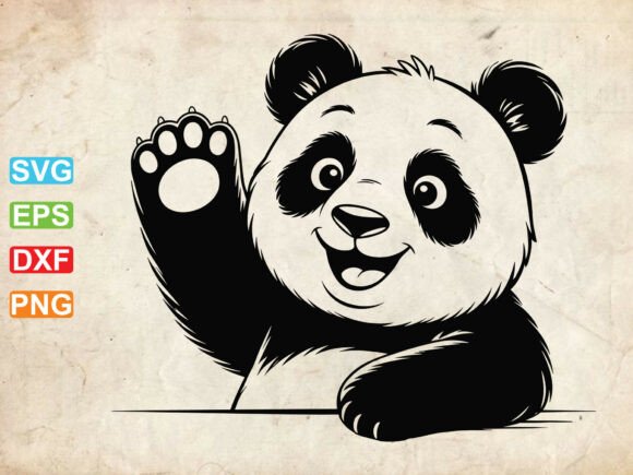 Panda SVG, Funny Panda Clipart for Graphics and Crafts