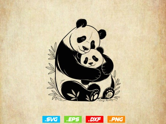 Panda SVG Graphics for Creative Crafts
