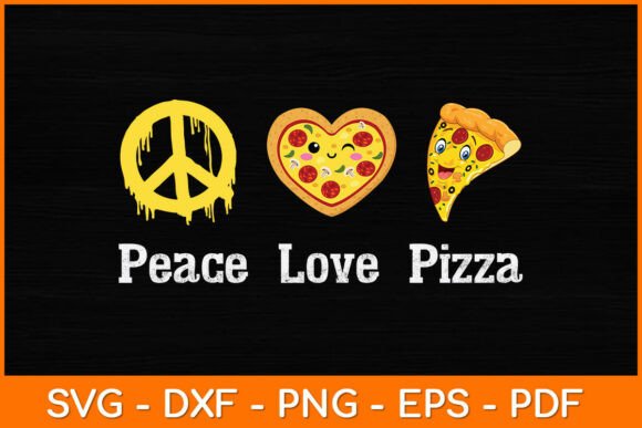 Peace Love Pizza Graphic for Creative Publishers