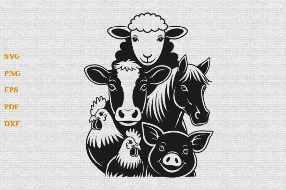 Peeking Farm Animal SVG for Creative Graphics and Crafts