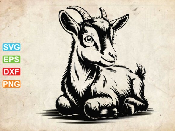 Peeking Goat SVG for Crafts and Graphics