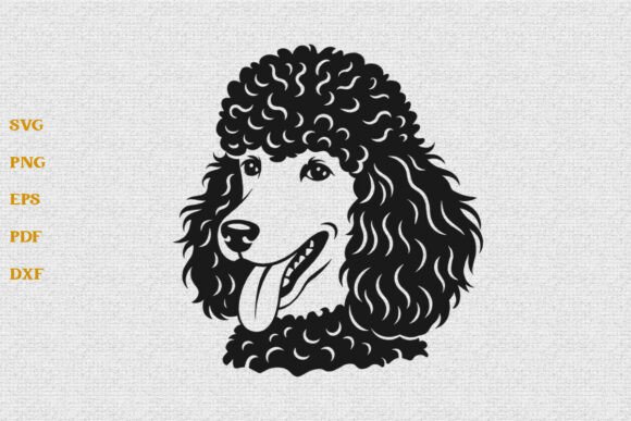 Peeking Poodle Dog Head SVG for Graphics and Crafts