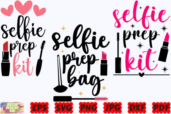 Selfie Prep Bag SVG for Graphic Designers