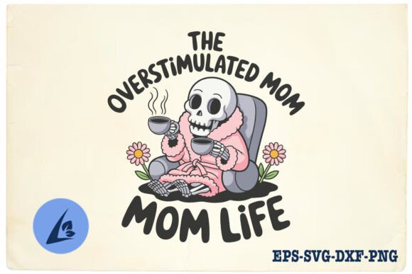 The Overstimulated Mom Funny Tarot SVG for Crafts and Graphics